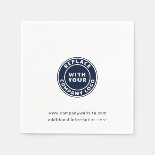 Your Business Logo and Website Custom Party Paper Napkin