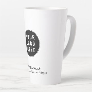 Your Business Logo and Website Custom Promotional Latte Mug