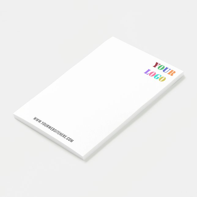Your Business Logo Branded Post-it® Notes Template (Angled)