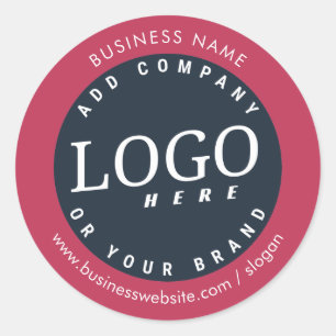 Your Business Logo Company Employees Custom Classic Round Sticker