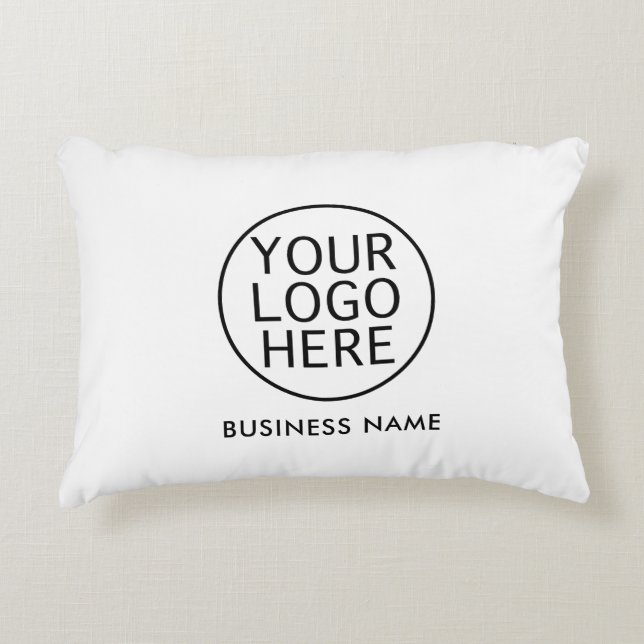 Your Business Logo Company Name Branded Custom Accent Pillow (Front)