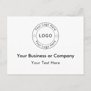 Your Business Logo Custom Holiday Postcard
