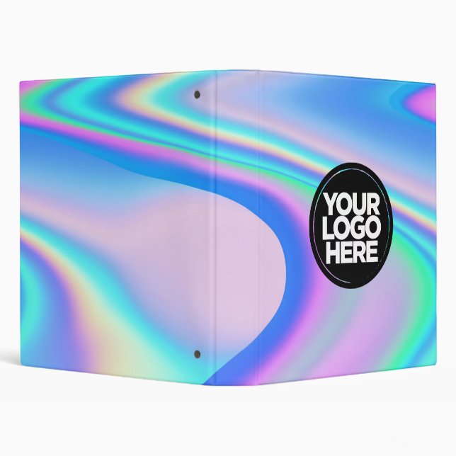 Your Business Logo Custom Holographic Binder (Background)