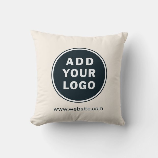 Your Business Logo Custom Minimalist Throw Pillow (Front)