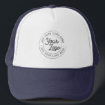 Your Business Logo Custom Simple Navy Blue Trucker Hat<br><div class="desc">Create your own corporate Trucker Hat! A simple and modern template in navy blue and white, fully customizable, featuring your business logo, photo or image. You can add also your name, your company name, promotional instagram address or any personalized text. You can choose any font and any colour. Perfect as...</div>