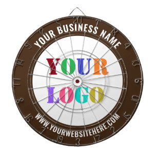 Your Business Logo Custom Text Dart Board Template