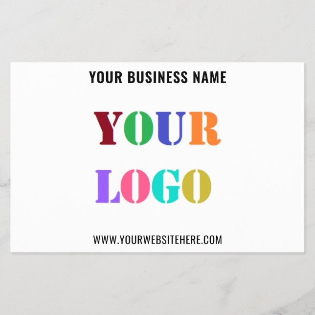 Your Business Logo Custom Text Promotional Flyer (Front)