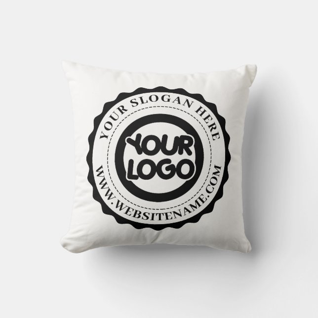 Your Business Logo Custom Throw Pillow (Front)