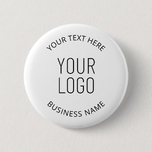 Your Business Logo & Customizable Message 2 Inch Round Button