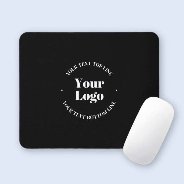 Your Business Logo & Customizable Text Template  Mouse Pad (Creator Uploaded)