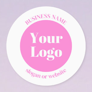 Your Business Logo & Editable Text Template Pink