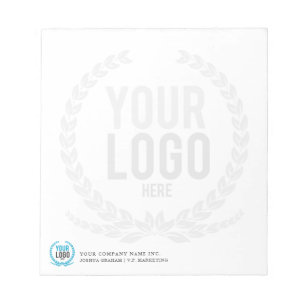Your Business Logo Faded Backdrop   Custom Notepad