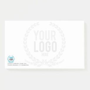 Your Business Logo Faded Backdrop   HUGE Custom Post-it Notes