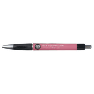 Your Business Logo Fuchsia Pink Promotional Pen