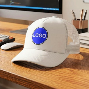 YOUR BUSINESS LOGO HERE CUSTOM SIMPLE TRUCKER HAT
