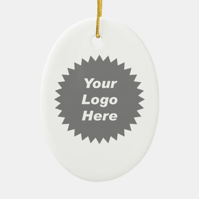 Your business logo here promo ceramic ornament (Front)