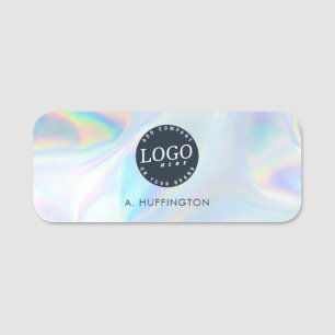 Your Business Logo Holographic Employees Name Tag