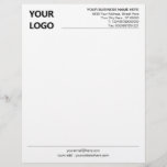 Your Business Logo Info Professional Letterhead<br><div class="desc">Custom Business Office Letterhead with Logo - Add Your Logo - Image / Name - Company / Address - Contact Information - Resize and move or remove and add elements / text with customization tool. Choose your colours / font / size ! 
Good Luck - Be Happy :)</div>