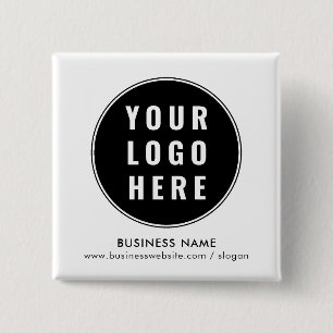 Your Business Logo Minimalist Conference Swag 2 Inch Square Button