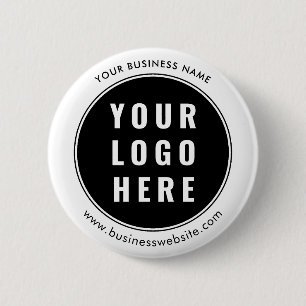 Your Business Logo Minimalist Promotional Events 2 Inch Round Button