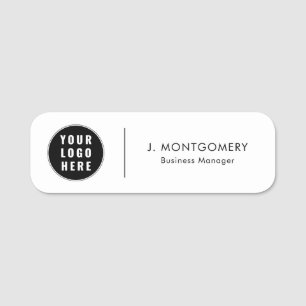 Your Business Logo Minimalist Retail Employees Name Tag