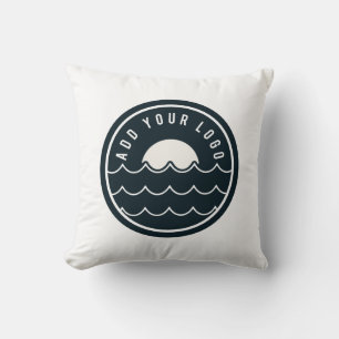Your Business Logo Modern Company Throw Pillow