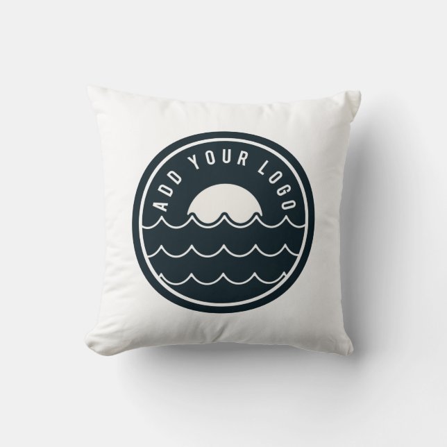 Your Business Logo Modern Company Throw Pillow (Front)