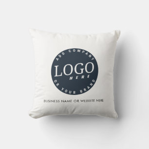 Your Business Logo Modern Showroom Decor Throw Pillow