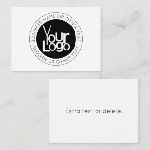Your Business Logo & Modern Simple Editable Text Card