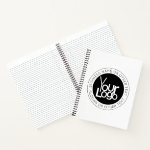 Your Business  Logo & Modern Simple Editable Text Notebook