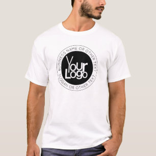 Your Business  Logo & Modern Simple Editable Text T-Shirt
