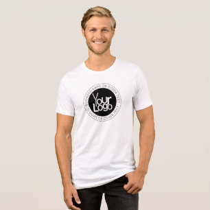 Your Business  Logo & Modern Simple Editable Text Tri-Blend Shirt