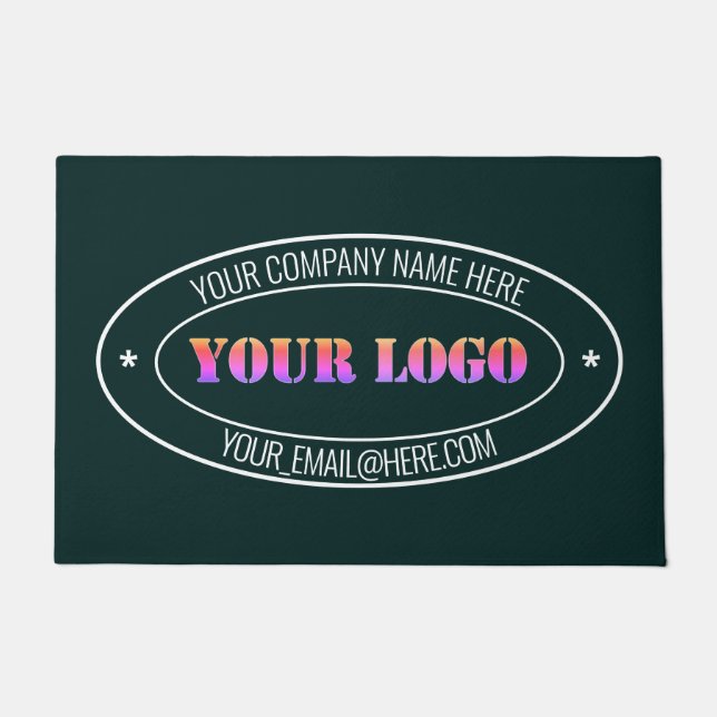Your Business Logo Name Address Office Personalize Doormat (Front)