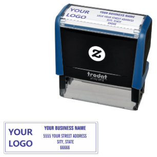 Your Business Logo Name Address Self-inking Stamp