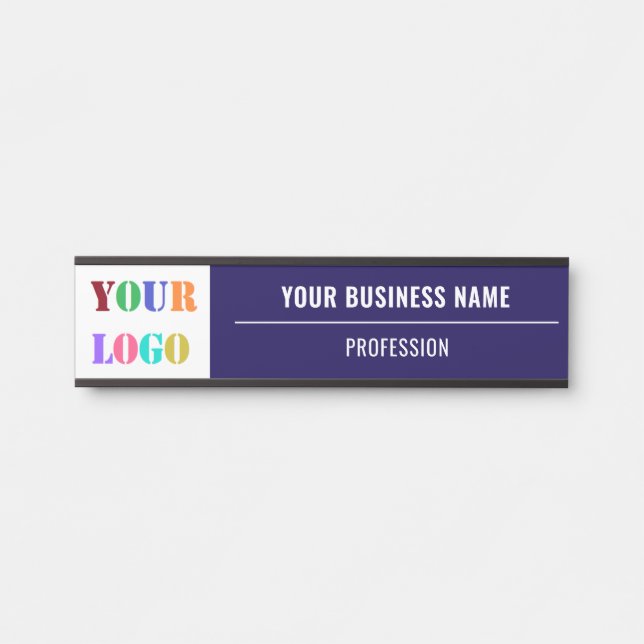 Your Business Logo Name Office Name Plate Template (Front)