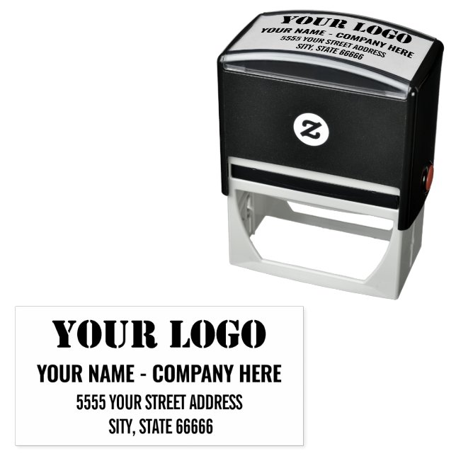 Your Business Logo Name Return Address Stamp (In Situ)