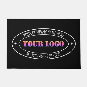 Your Business Logo Name Simple Personalized Office Doormat