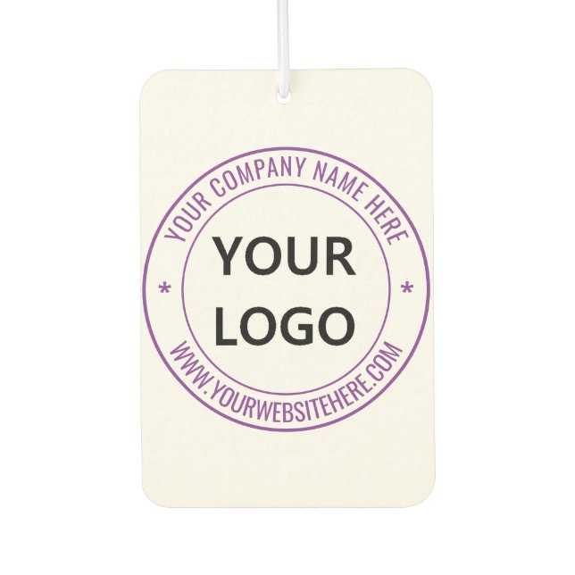 Your Business Logo Name Website Air Freshener (Front)