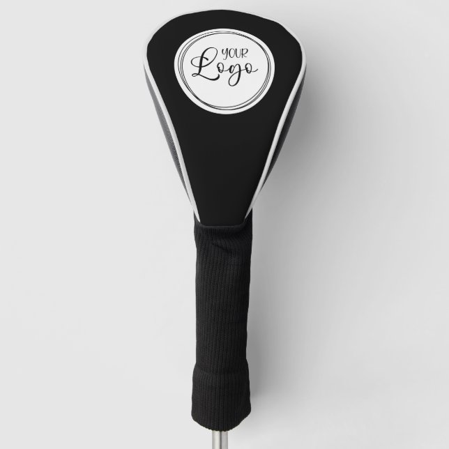 Your Business Logo on White Circle Golf Head Cover (Front)