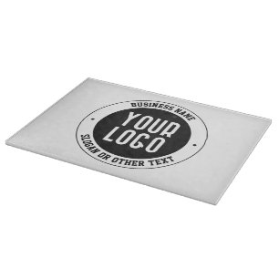 Your Business Logo or Design   Bold Editable Text Cutting Board
