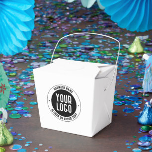 Your Business Logo or Design Bold Editable Text Favor Box
