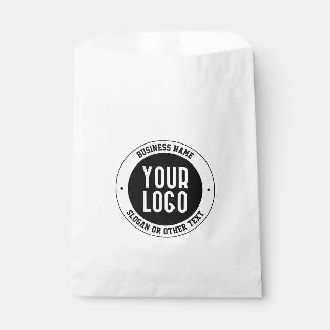 Your Business Logo or Design | Bold Editable Text Favour Bag (Front)