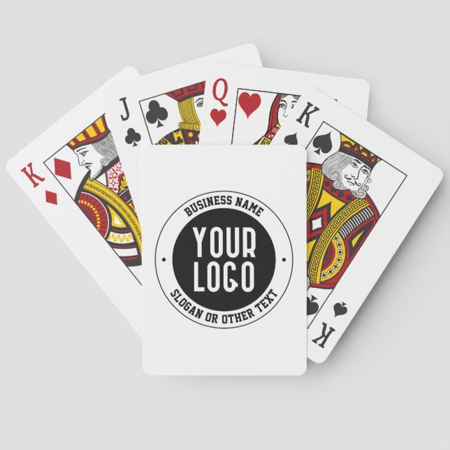 Your Business Logo or Design | Bold Editable Text Playing Cards (Back)