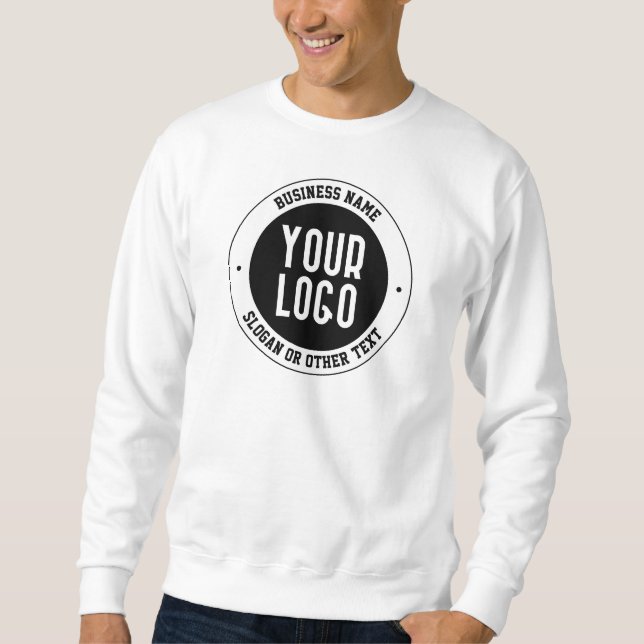 Your Business Logo or Design | Bold Editable Text Sweatshirt (Front)