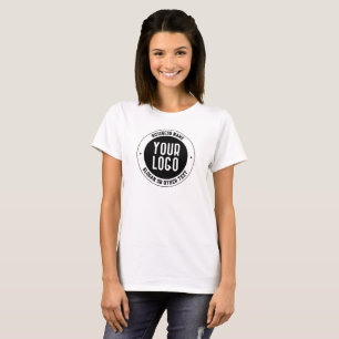 Your Business Logo or Design   Bold Editable Text T-Shirt