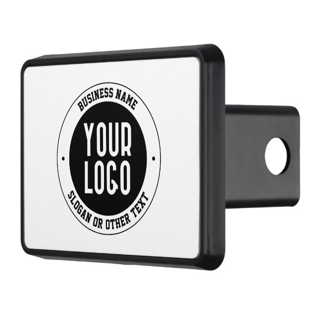 Your Business Logo or Design | Bold Editable Text Trailer Hitch Cover (Left)