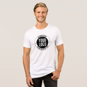 Your Business Logo or Design Bold Editable Text Tri-Blend Shirt