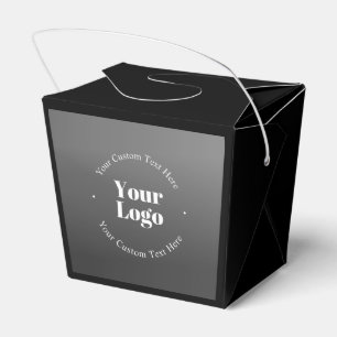 Your Business Logo or Design & Editable Text Favor Box