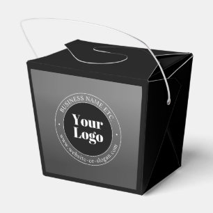 Your Business Logo or Design & Editable Text Favor Box