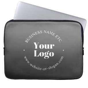 Your Business Logo or Design & Editable Text Laptop Sleeve